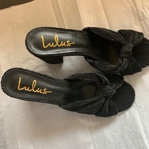 Black Size 9 Lulu Heel Slides